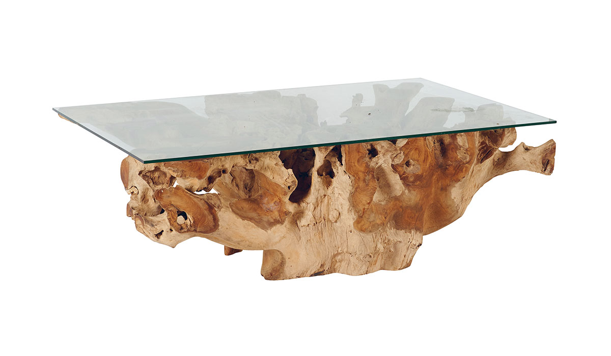 Table basse poutre cocktail scandinave