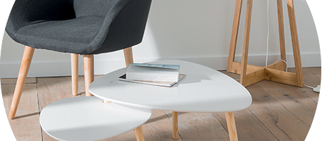 Meuble tv et table basse scandinave