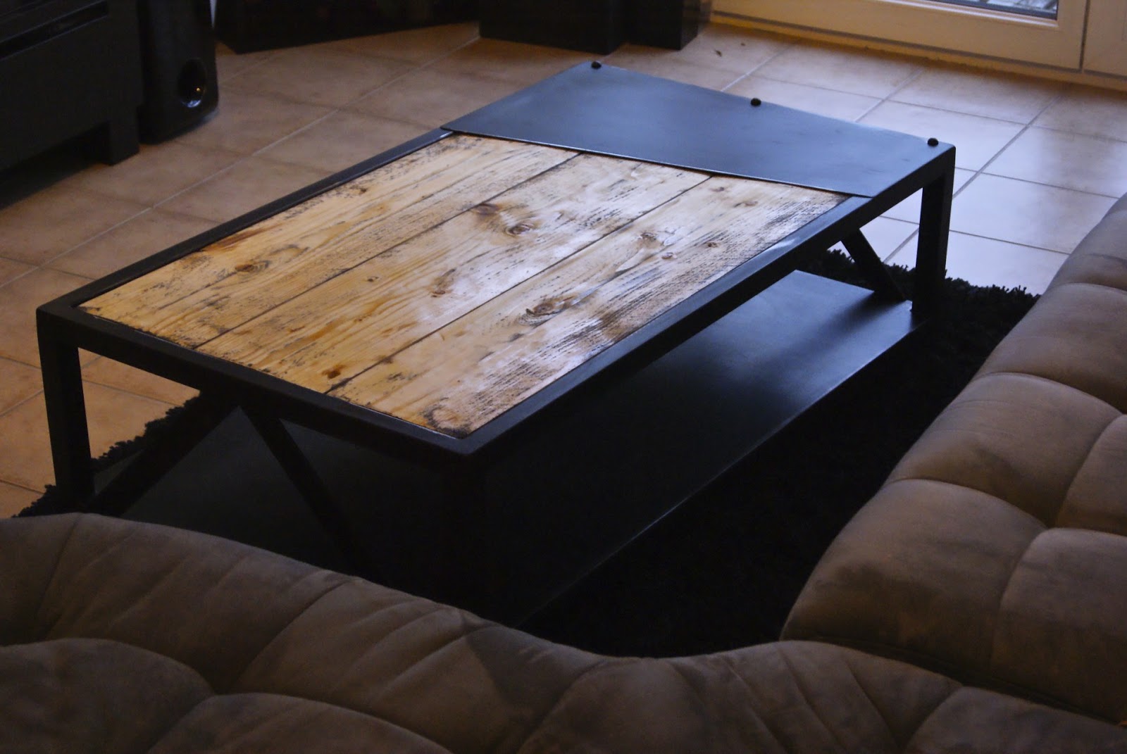 Table basse design usine