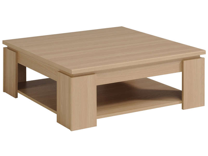 Table basse carrée design bois