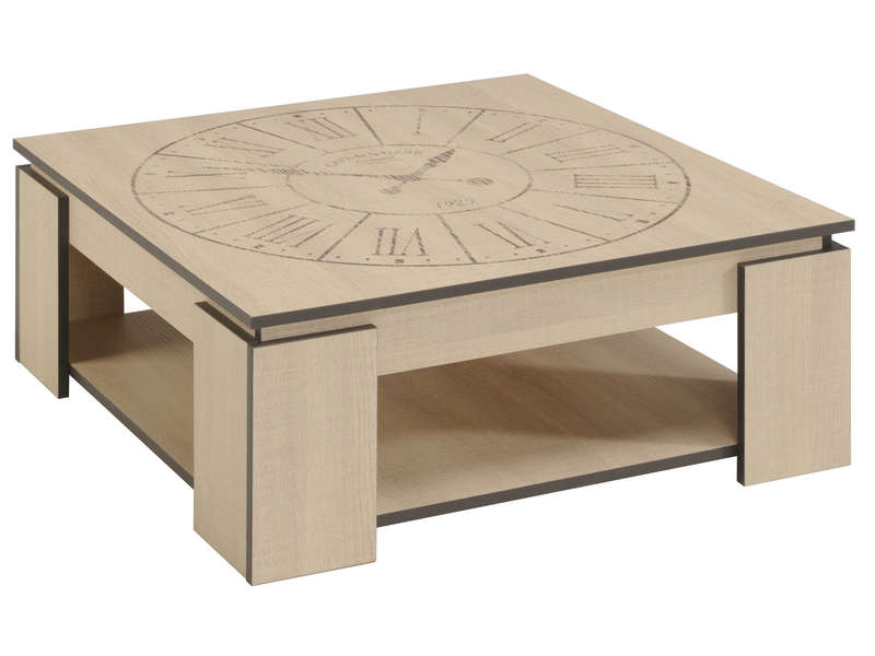Table basse horloge conforama