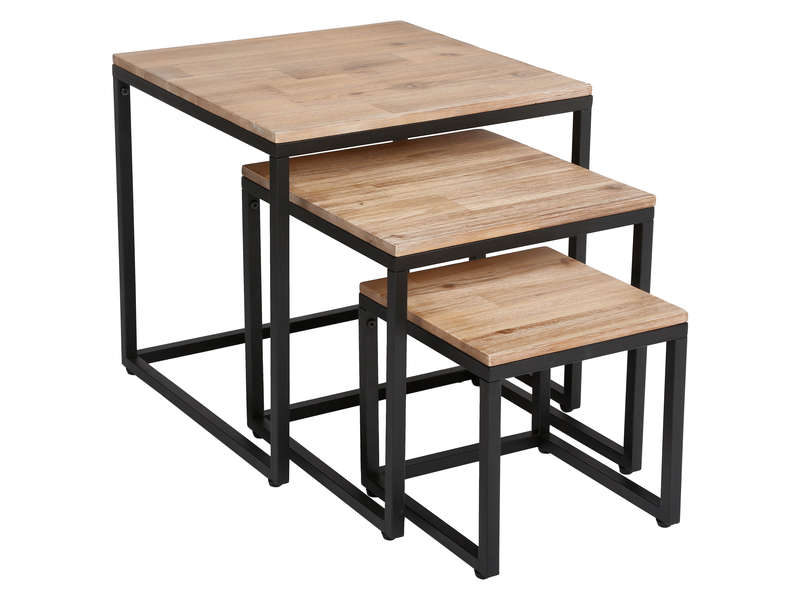 Table basse bois metal conforama