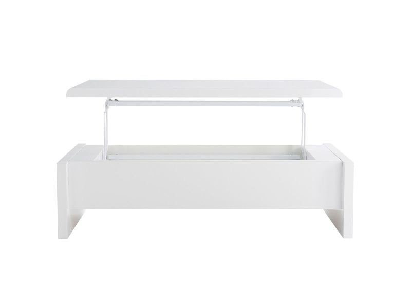 Table basse relevable blanche conforama