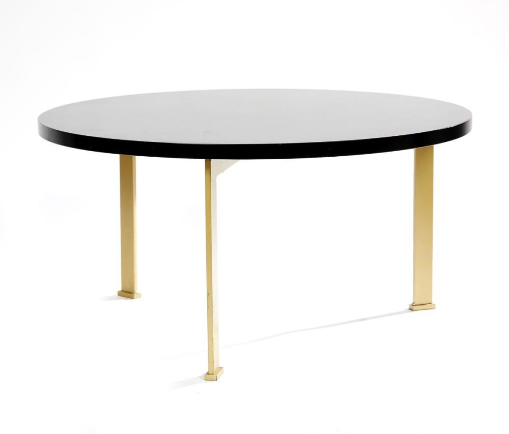 Table basse zaggy bois laqué noir et blanc