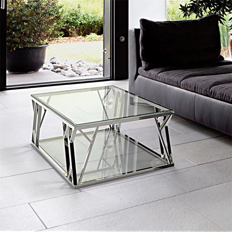 Table basse verre design