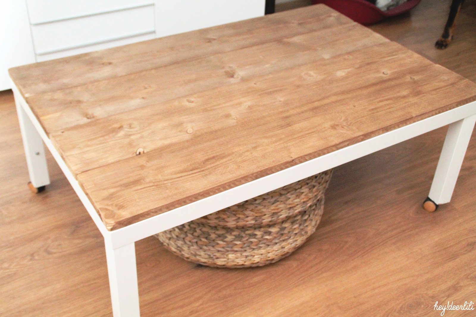 Ikea table basse bois