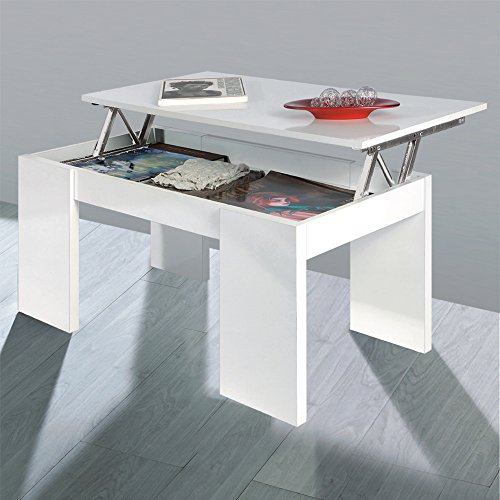 Table basse transformable plateau relevable