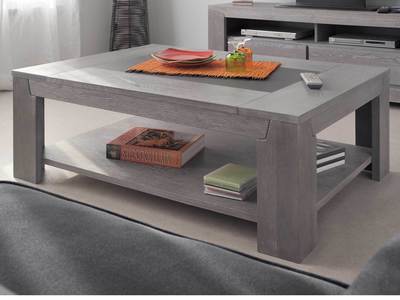 Table basse bois gris clair