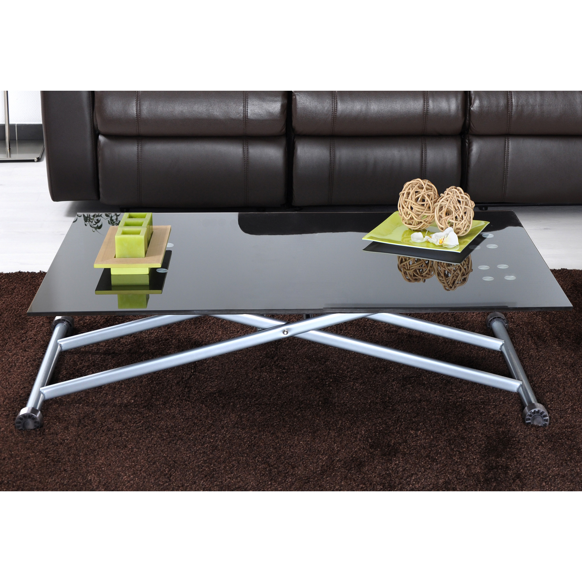 Table basse en verre pliable