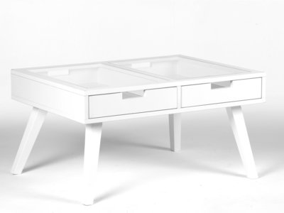 Table basse vitrée en verre