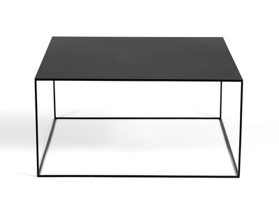 Table basse carrée bois noir