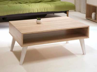 Table basse en bois avec fer