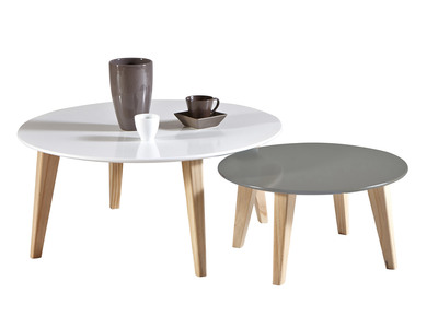 Table basse ronde pied bois