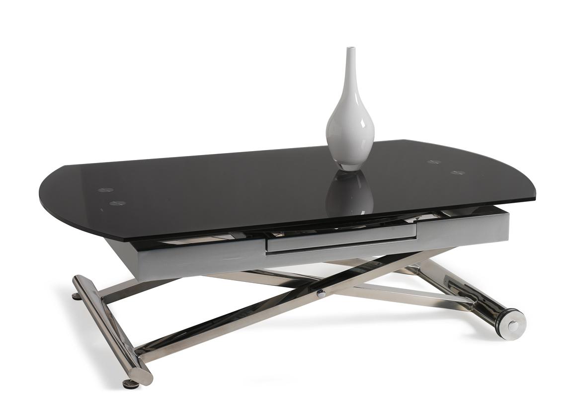 Table basse ovale relevable