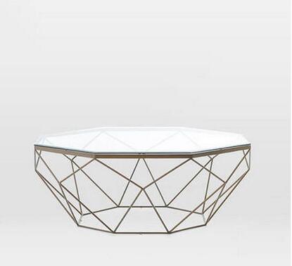 Table basse ronde transparente