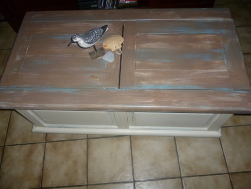 Table basse bois effet vieilli