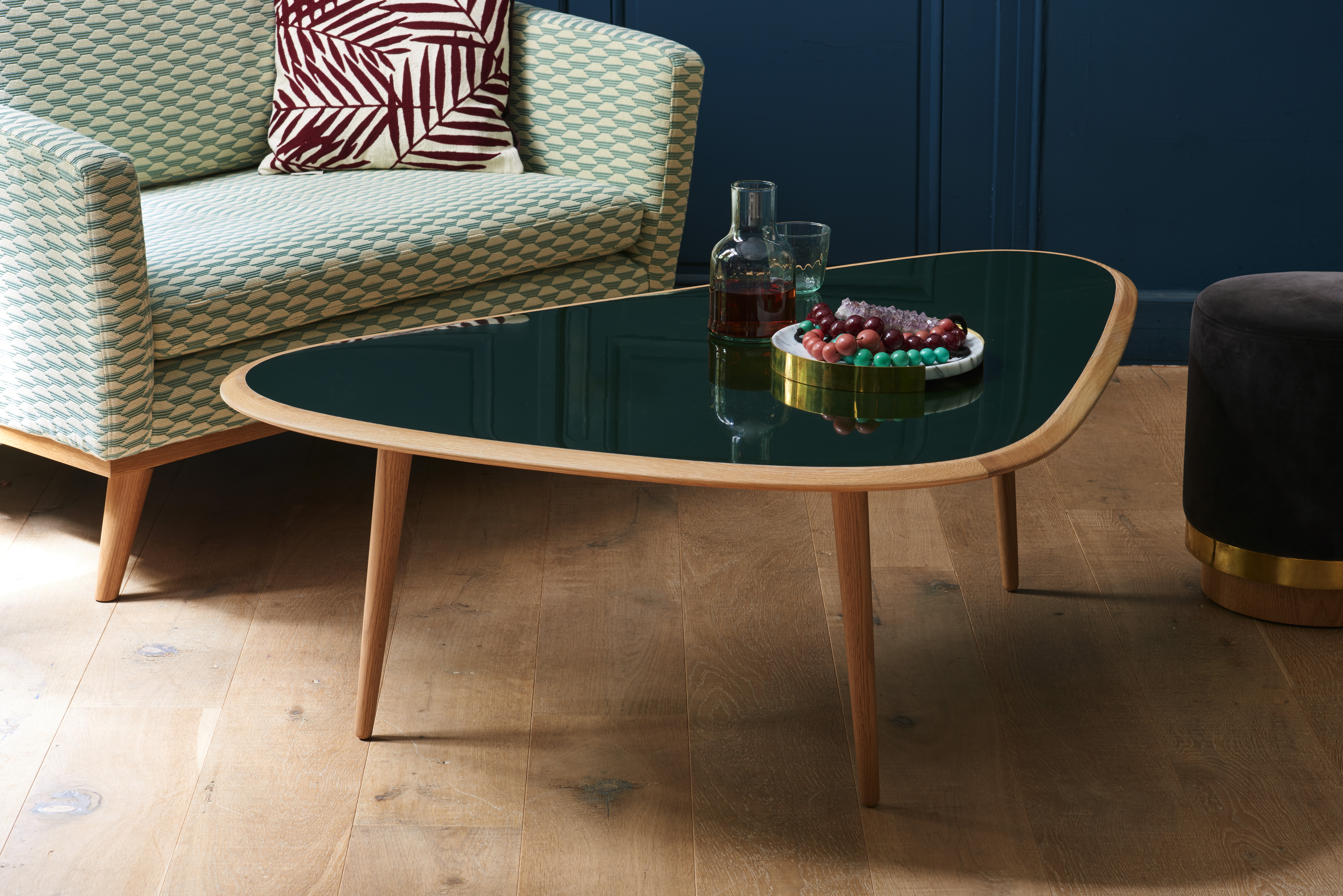 Table basse scandinave bleu foncé