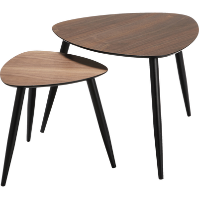 Table basse blanc et bois alinea