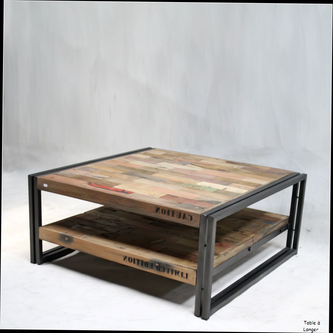 Table basse relevable style industriel