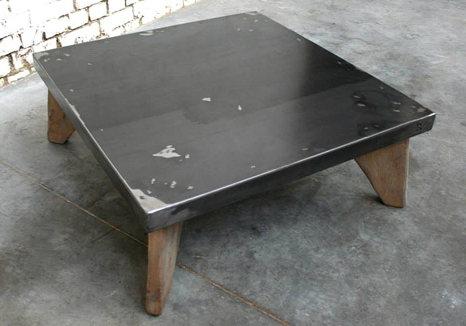Table basse industrielle vintage