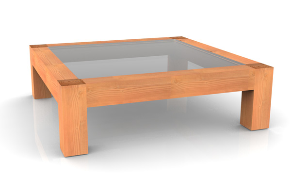 Table basse en verre feuilleté