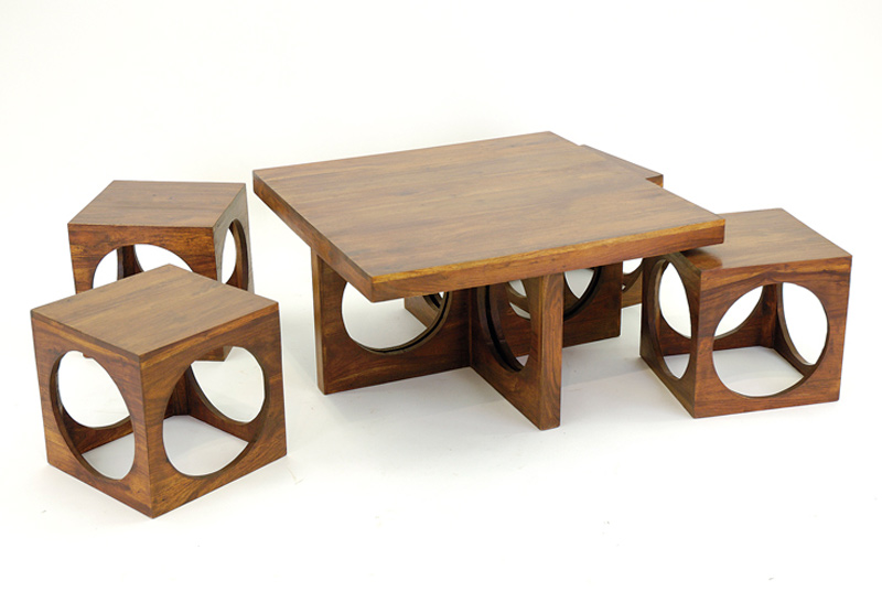 Table basse extérieure bois