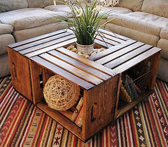 Meuble table basse palette