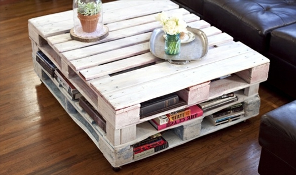 Table basse palette maison