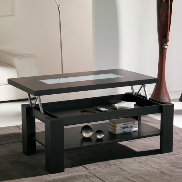 Table basse relevable noir pas cher