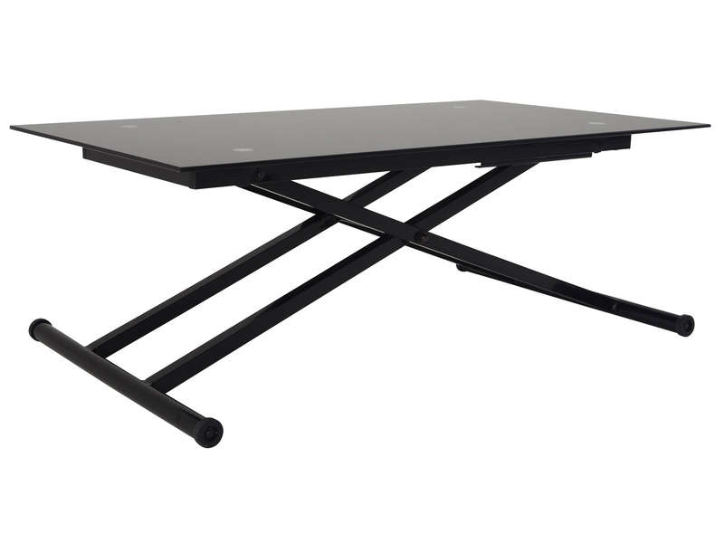 Table basse relevable noir conforama