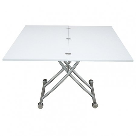 Table basse relevable à plateau pliable