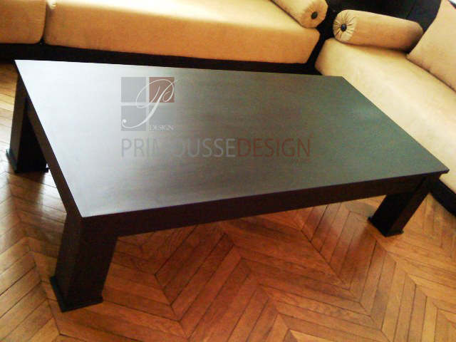 Table basse bois marocaine
