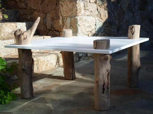 Table basse bois flotté design