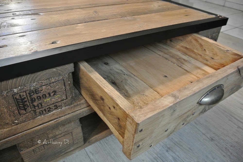Tiroir pour table basse palette