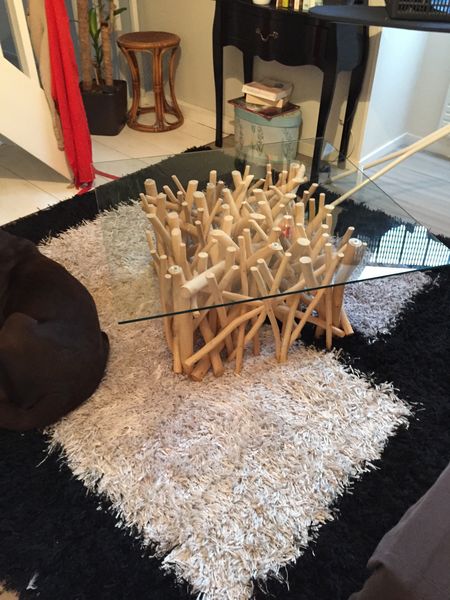 Table basse maison du monde verre