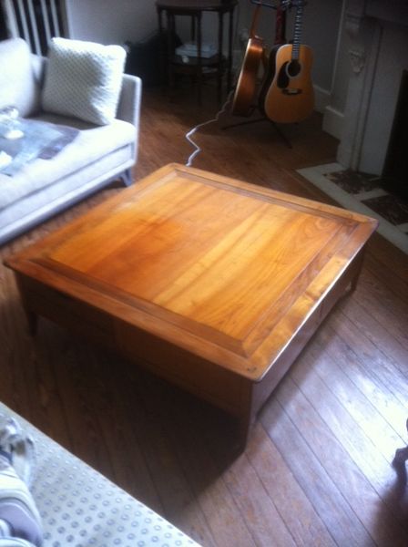 Roche bobois table basse bois
