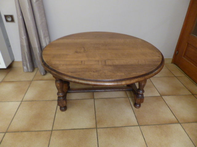 Table basse ronde en chene