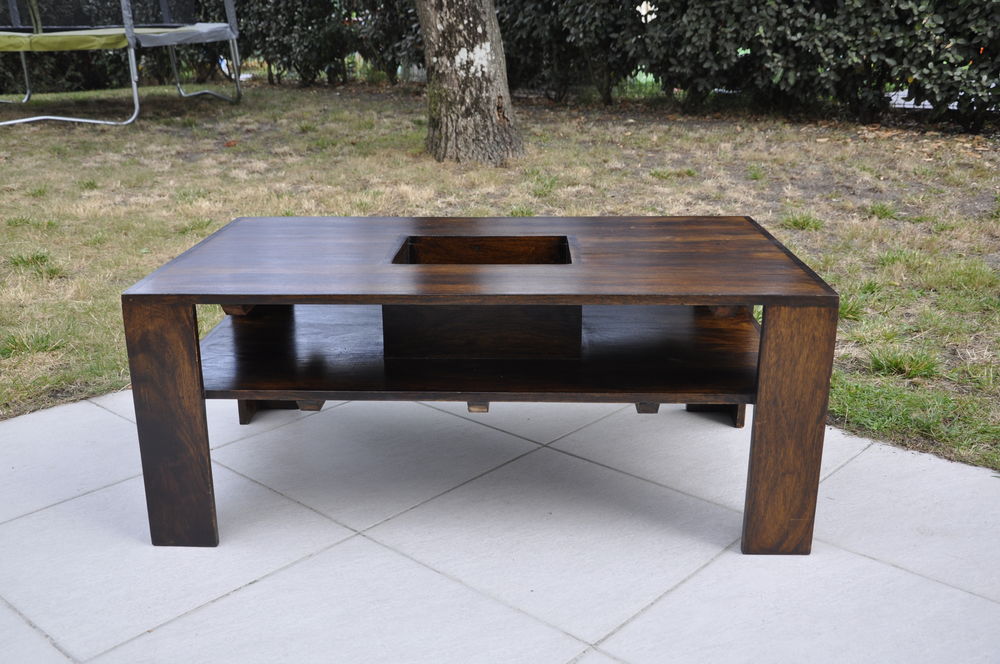 Table basse bois exotique occasion