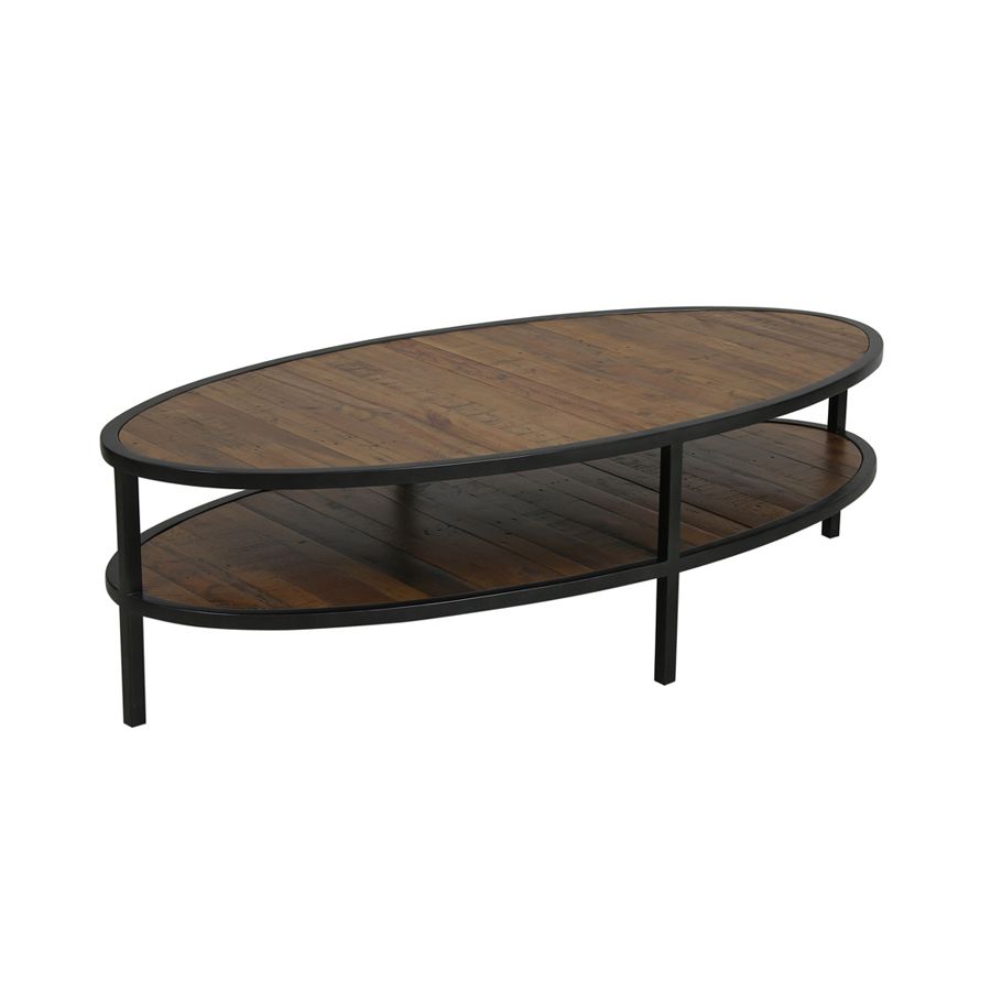 Table basse ovale bois