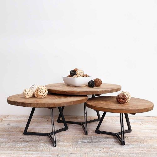 Table basse gigogne teck