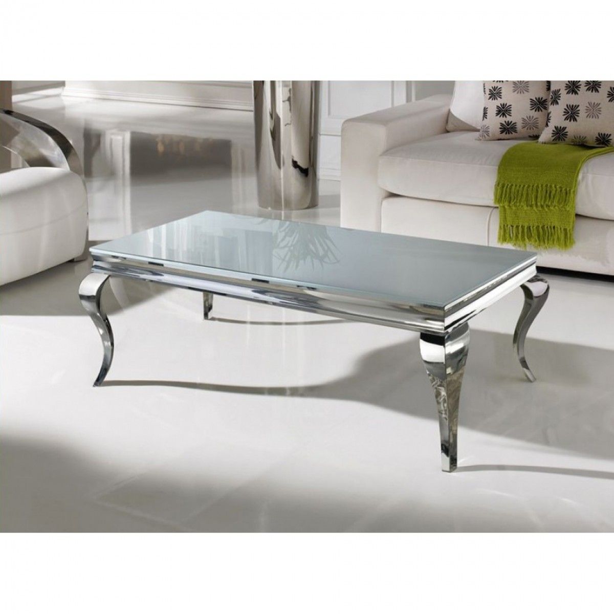 Table basse plateau imitation marbre