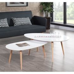 Stone table basse scandinave 98x61 cm