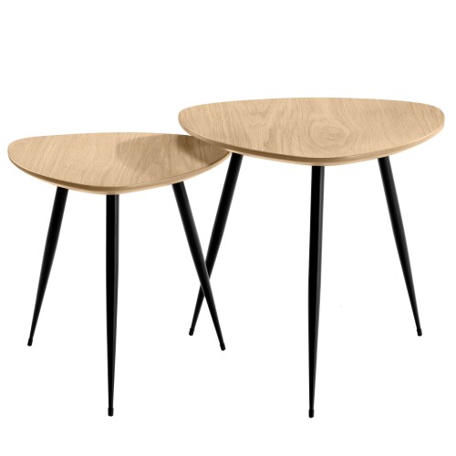 Table basse gigogne en chene