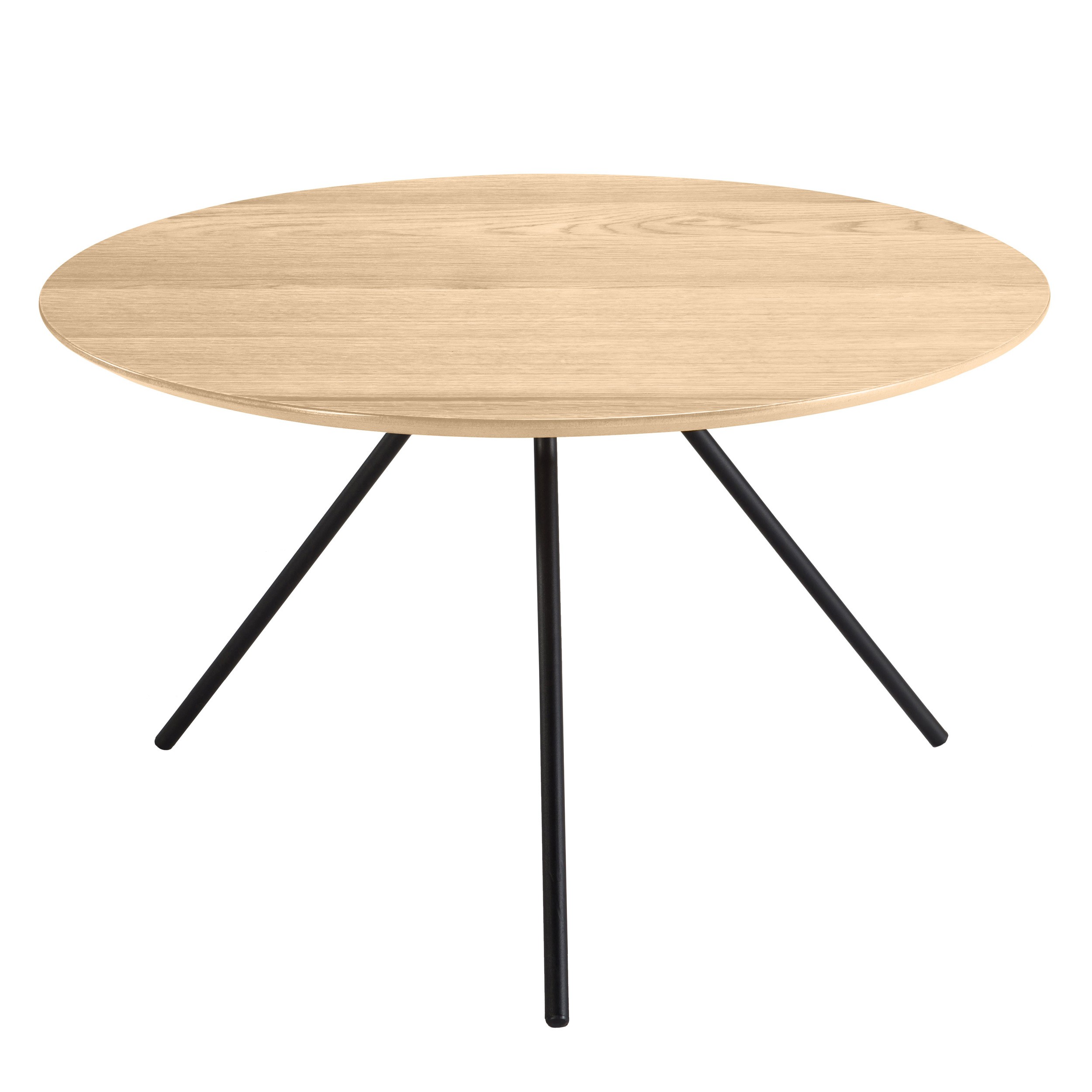 Table basse ronde bois pieds metal