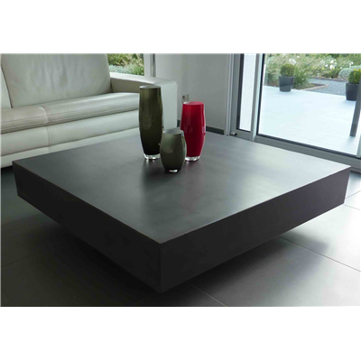Table basse noire design bois