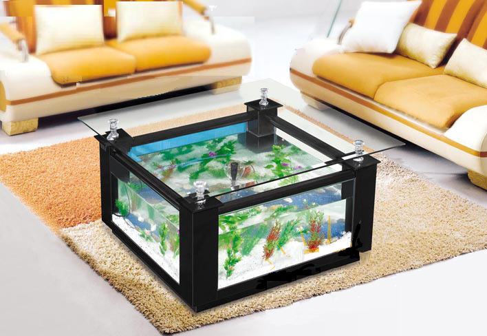 Nettoyage aquarium table basse