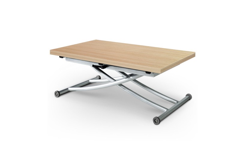Table basse relevable chêne