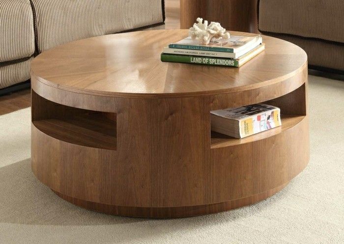 Table basse en buche de bois