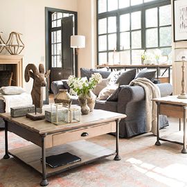 Décoration table basse bois