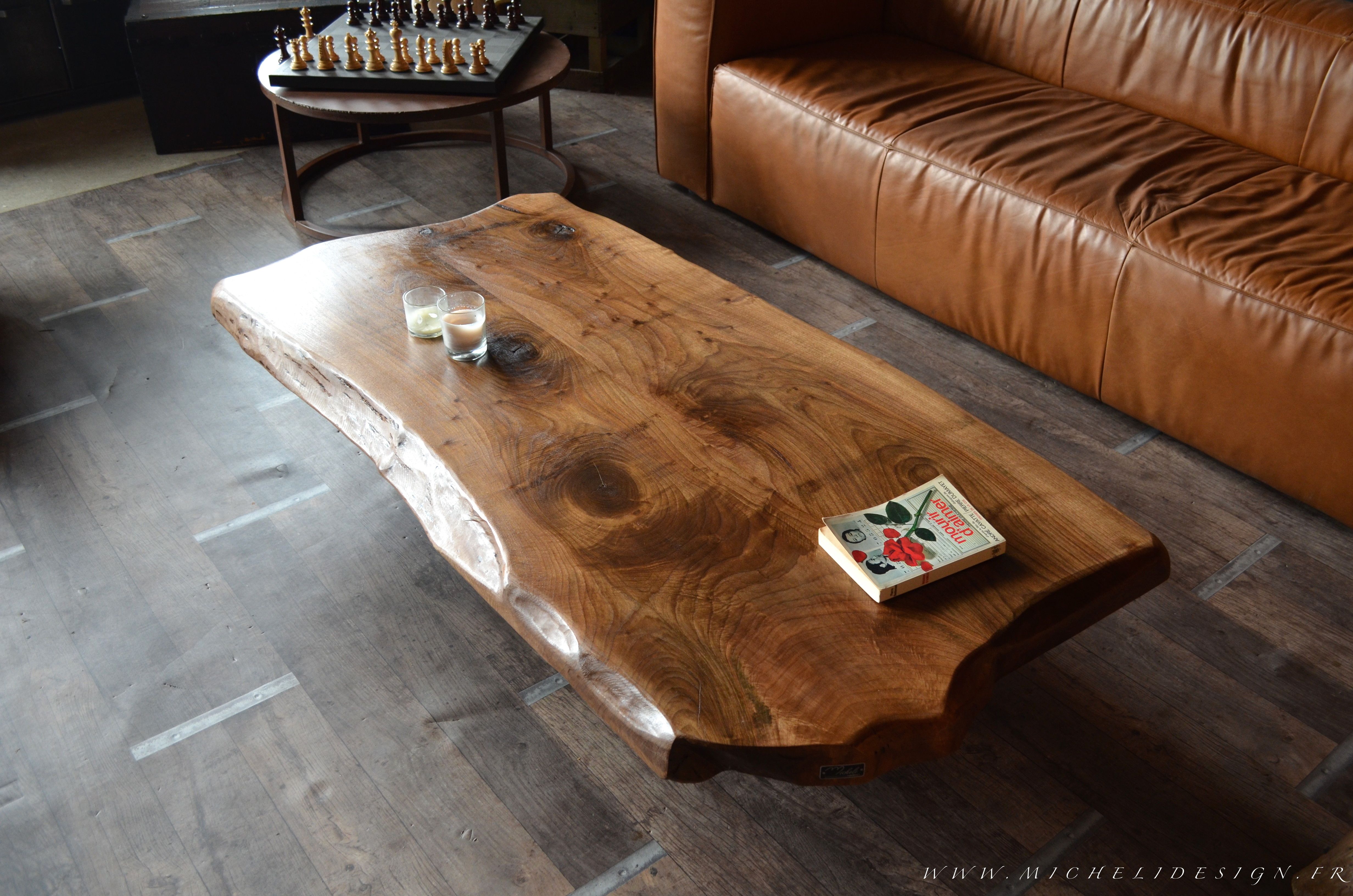 Table basse design bois et acier
